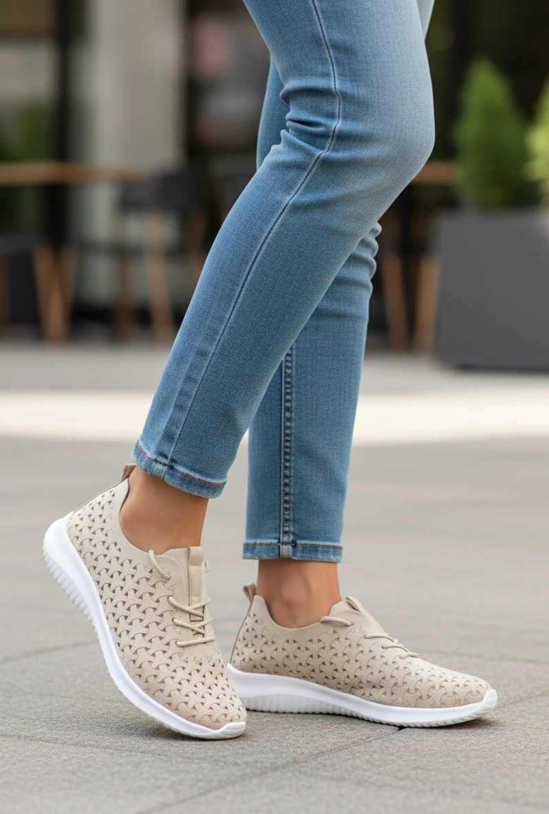 Deportivas ultraligeras calada Eoligeros – Eco Ligeros mod. LIBERTE de Microfibra en beig