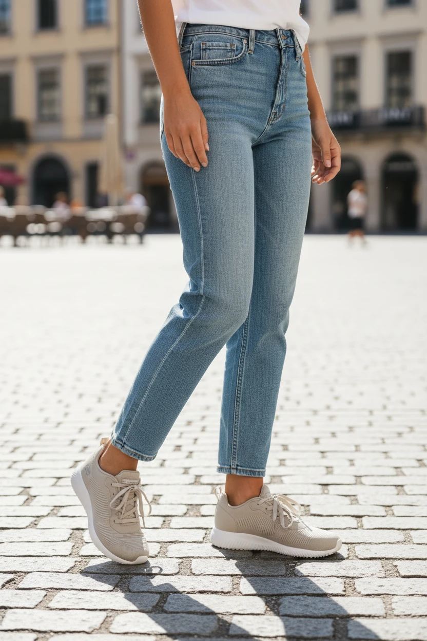 Blucher Skechers mod. 32504 de Licra en beig