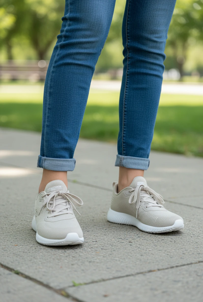 Blucher Skechers mod. 32504 de Licra en beig