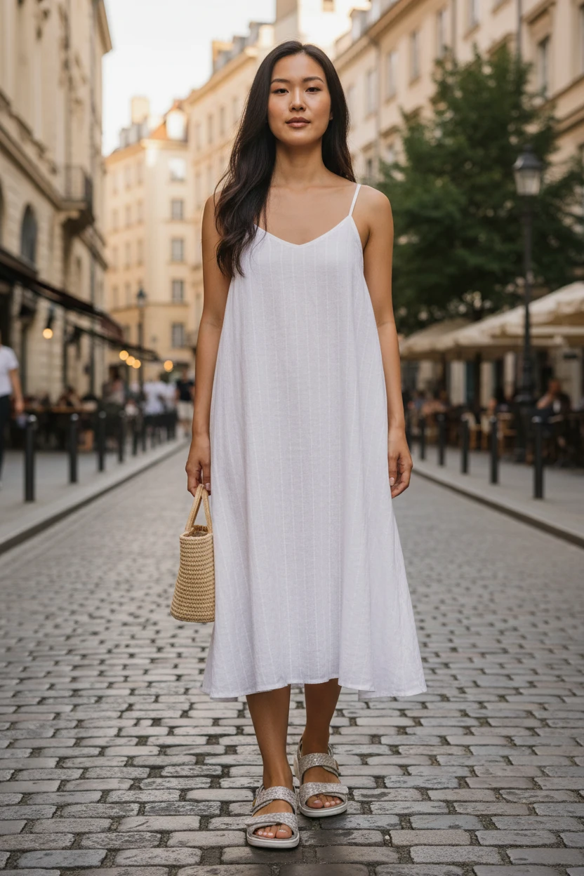 Sandalia velcros Calzados Reno mod. JULIA de Piel Napa Elást en champagne