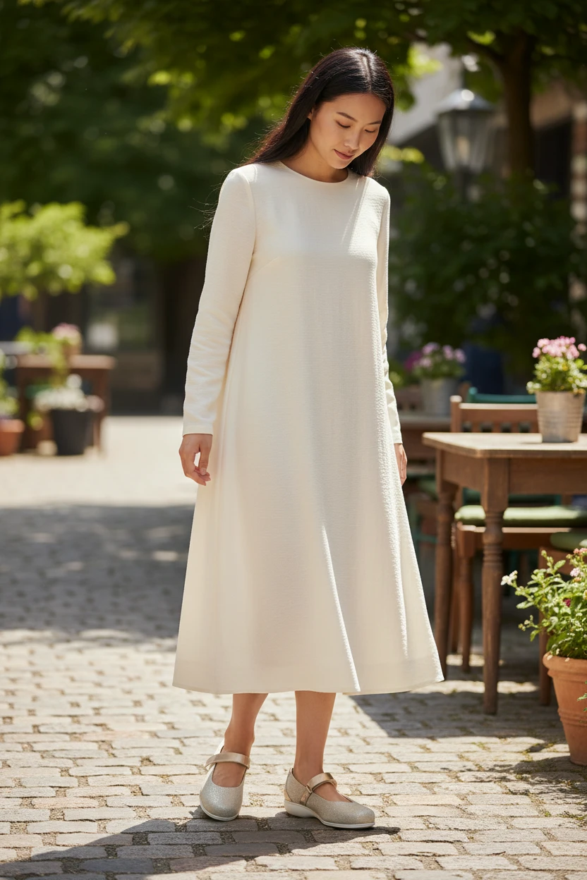 Mercedita escote empeine Calzados Reno mod. 53710 de Piel en oro