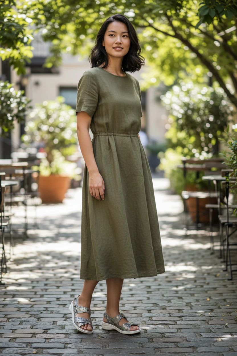 Sandalia velcros Calzados Reno mod. JULIA de Piel Napa Elást en multicolor