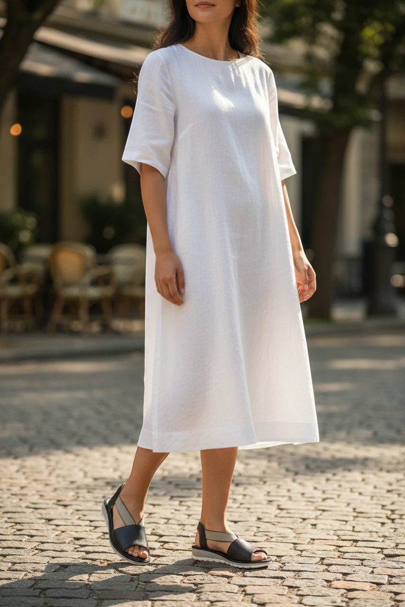 Sand.tiras elasticas Calzados Reno mod. 35313 de Piel en negro