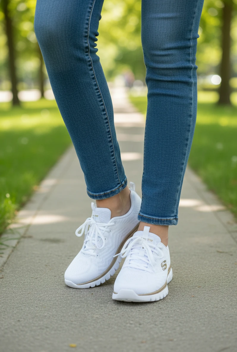 Skechers graceful Skechers mod. 12615 de Malla Técnica en blanco