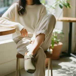 Zueco hebilla Autenti mod. 355 de Serraje en verde