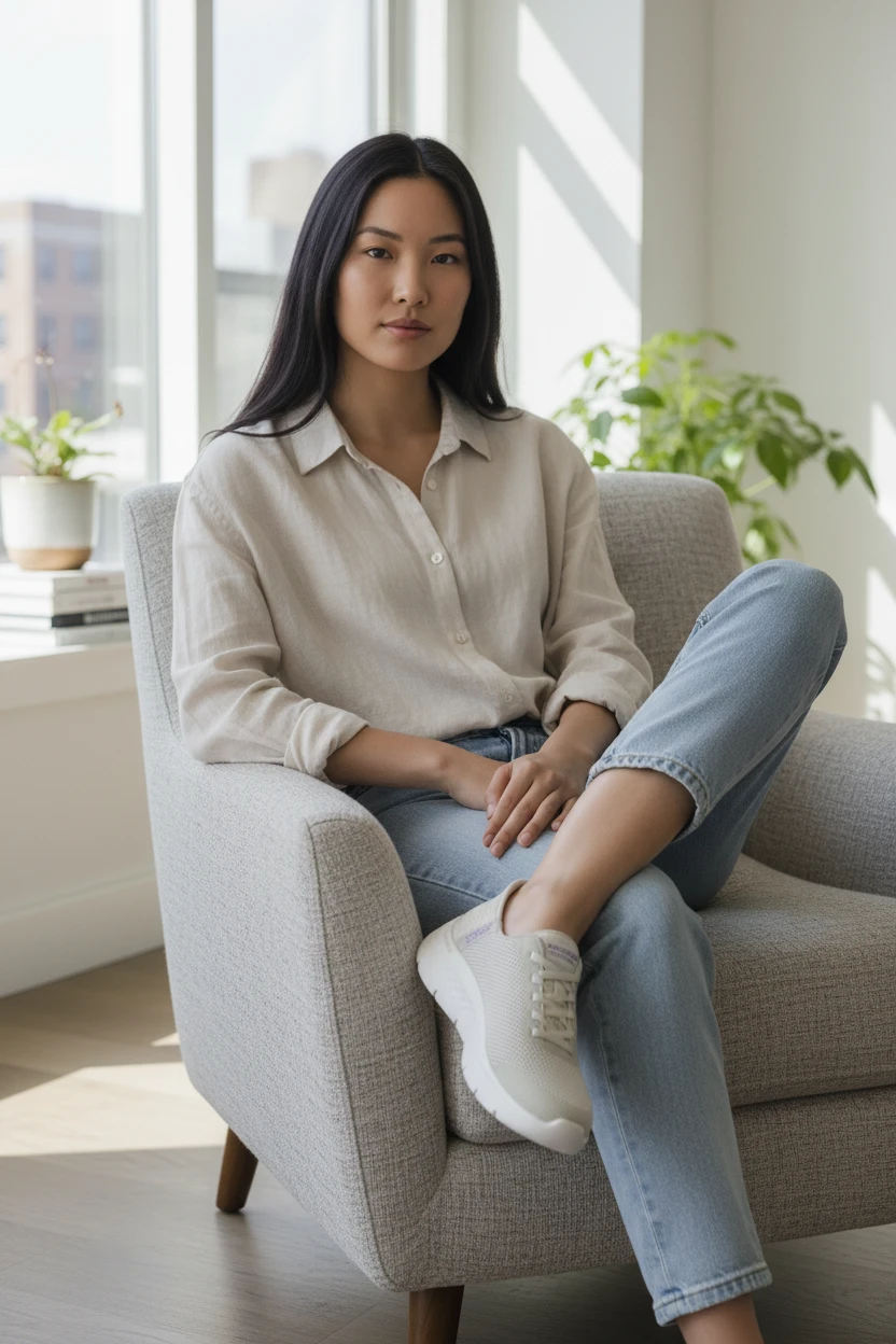 Skechers slip-ins Skechers mod. 124836 de Malla Técnica en beig