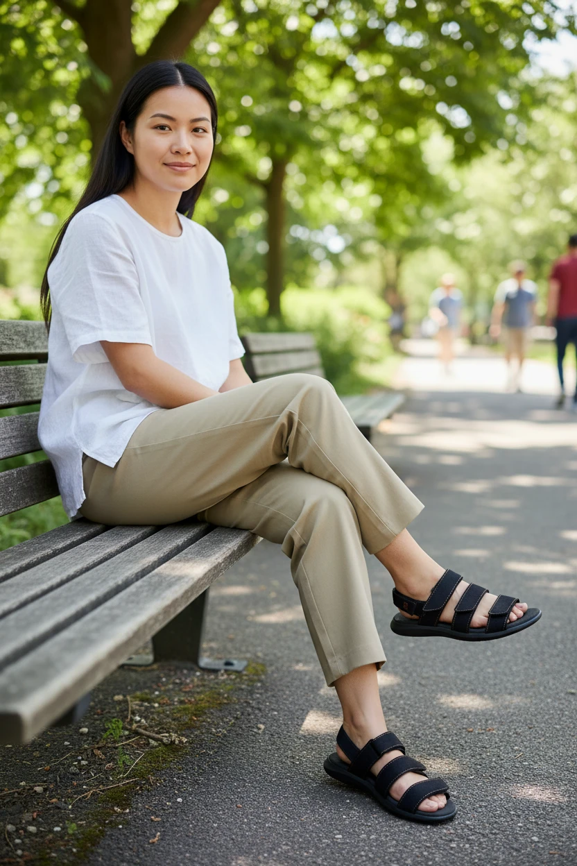 Sandalia 3  velcros Calzados Reno mod. 4736 de Lytech en negro