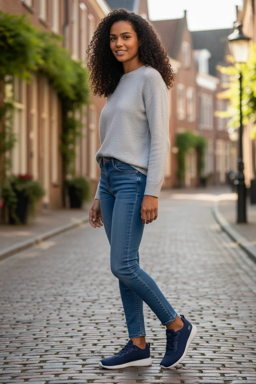 Skechers bobs squad Skechers mod. 32504 de Malla Técnica en azul marino