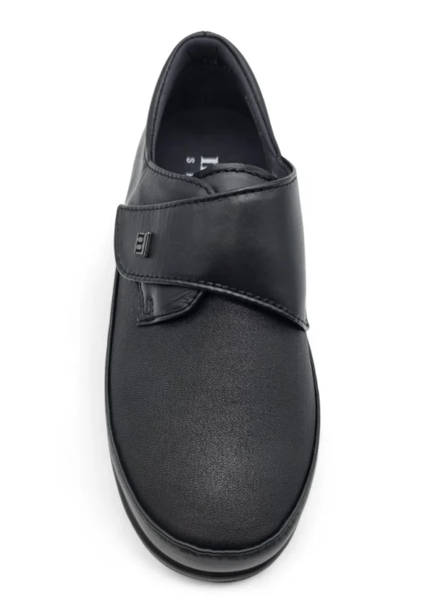 Zapato extra ancho velcro Calzados Reno mod. 942001 de Piel Napa Elást en negro - Imagen 5