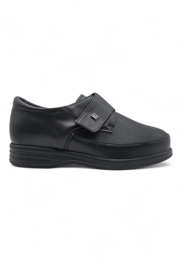 Zapato extra anch Calzados Reno mod. 502001 de Piel Napa Elást en negro - Imagen 2