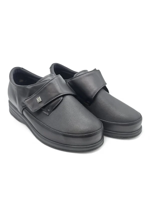 Zapato extra anch Calzados Reno mod. 502001 de Piel Napa Elást en negro - Imagen 6