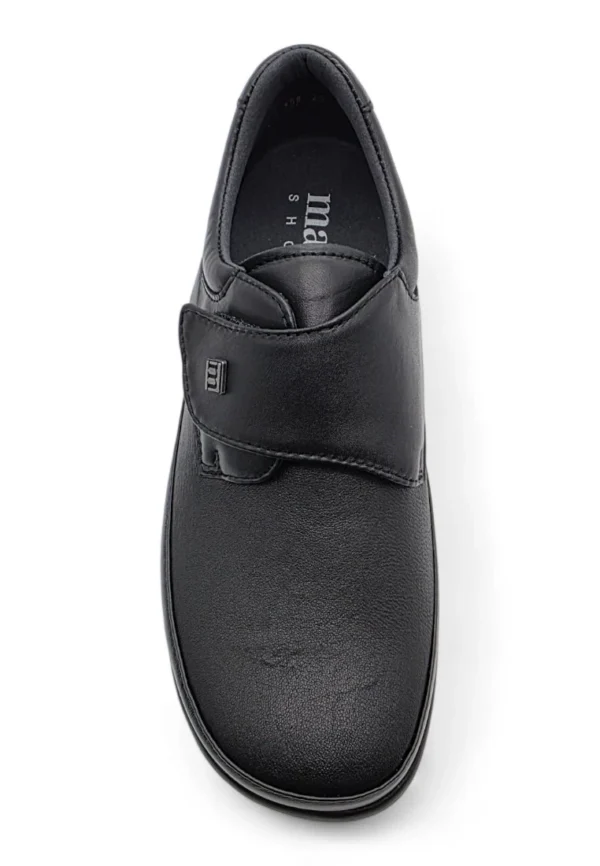 Zapato velcro negro Calzados Reno mod. 252015 de Piel Napa Elást en negro - Imagen 5