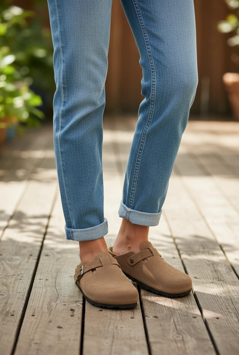 Zueco bio hebillas Autenti mod. 355 de Serraje en marron