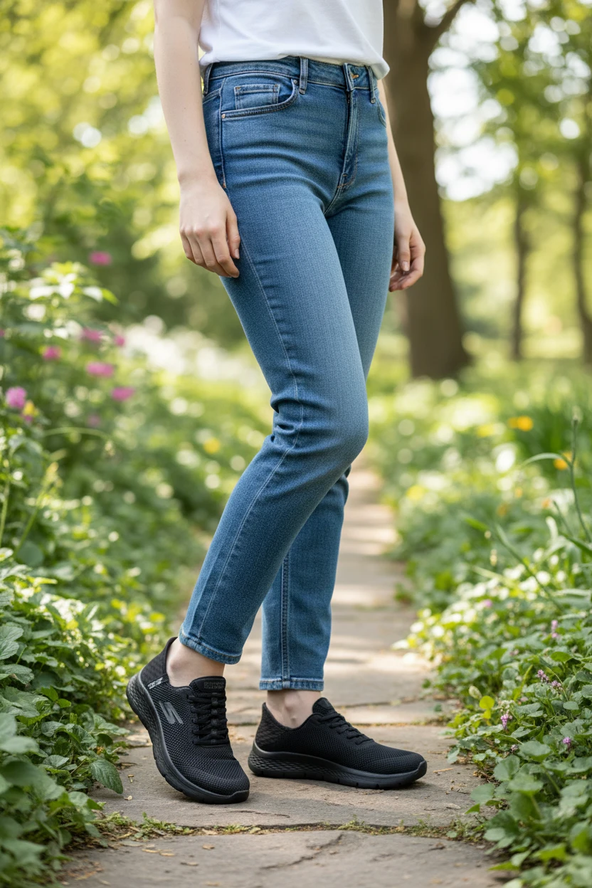 Skechers extra ancho Skechers mod. 124836W de Malla Técnica en negro