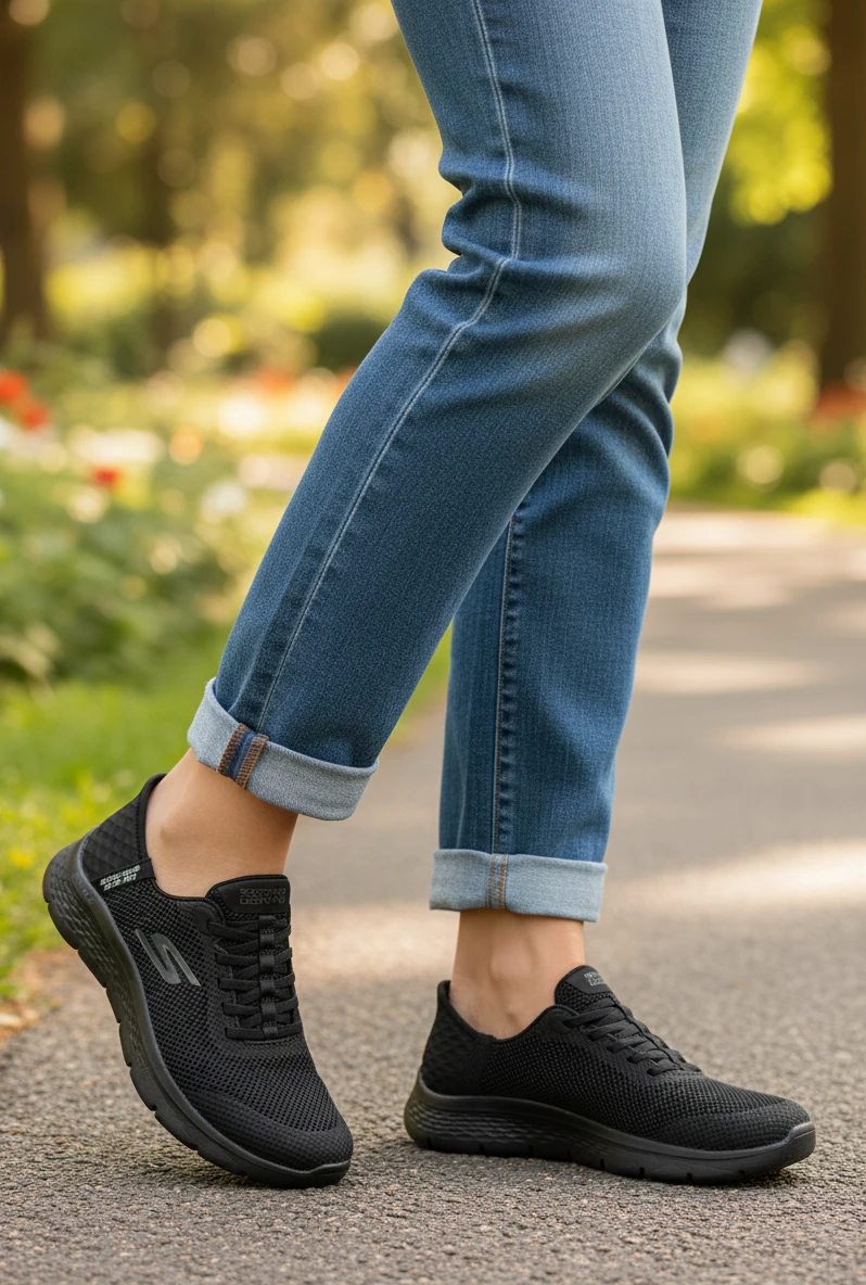 Skechers extra ancho Skechers mod. 124836W de Malla Técnica en negro