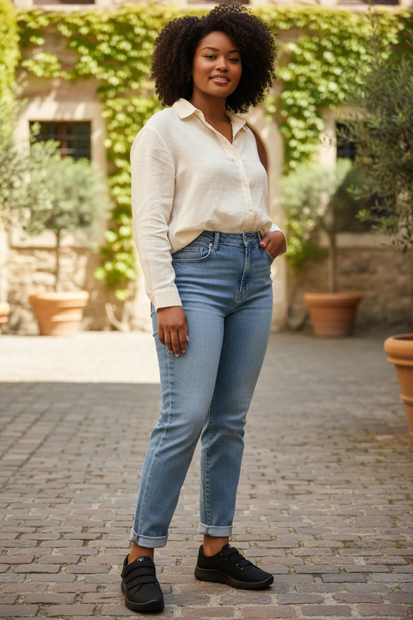 Zapato velcro negro Calzados Reno mod. 4676 de Lytech en negro