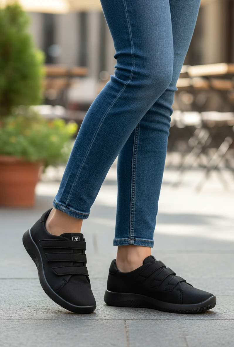 Zapato velcro negro Calzados Reno mod. 4676 de Lytech en negro