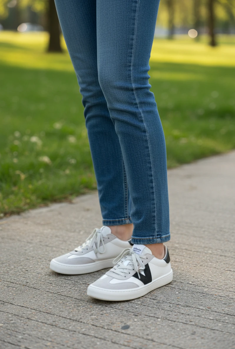 Barefoot logo negro Victoria mod. 1186100 de Piel en blanco