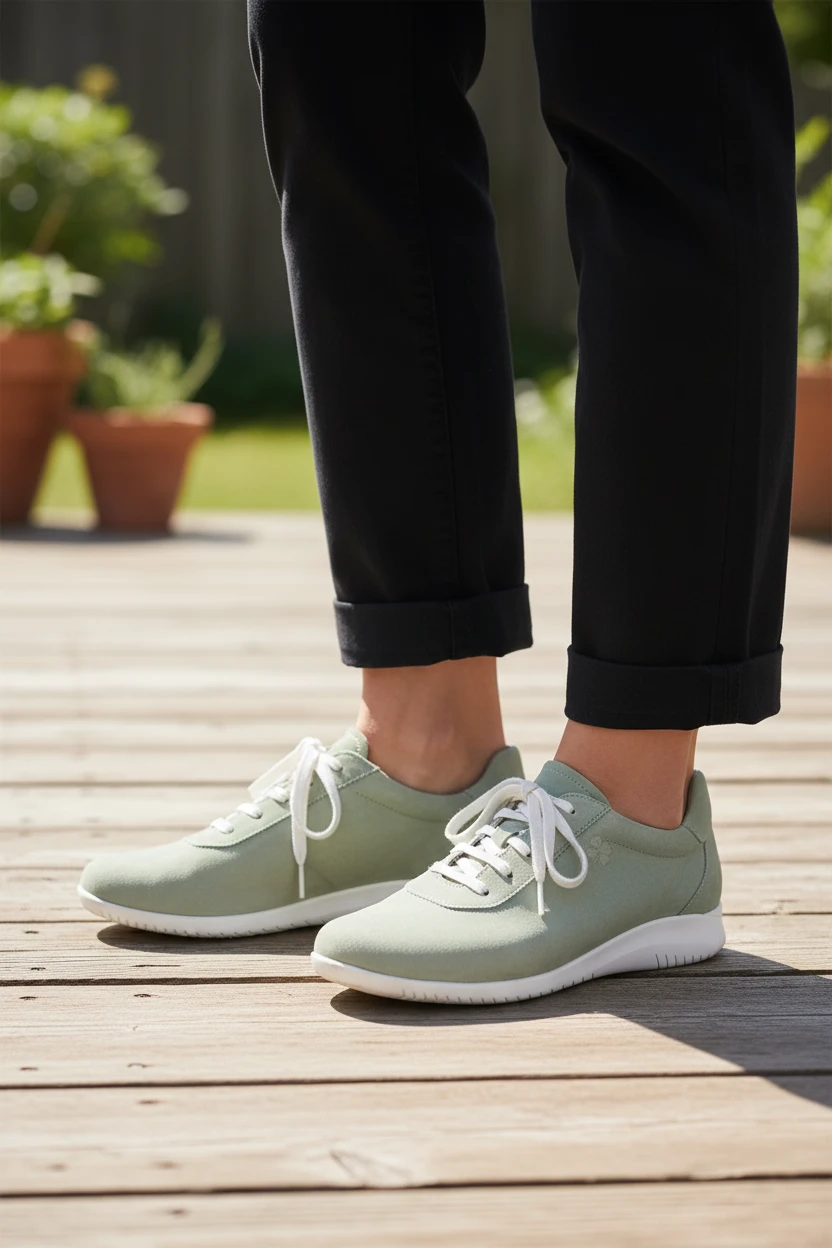 Deportiva barefoot Calzados Reno mod. 250901 de Ante en verde