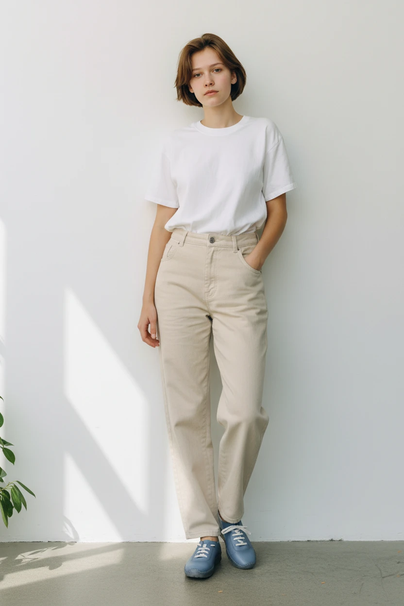 Sneaker suela flexible 48 Horas mod. 1601 de Piel en azul