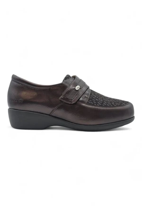 Zapato confort Calzados Reno mod. 86180 de Piel Napa Elást en marron - Imagen 2