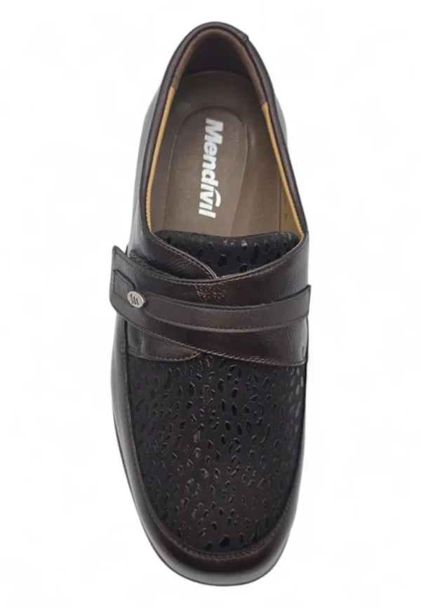Zapato confort Calzados Reno mod. 86180 de Piel Napa Elást en marron - Imagen 5