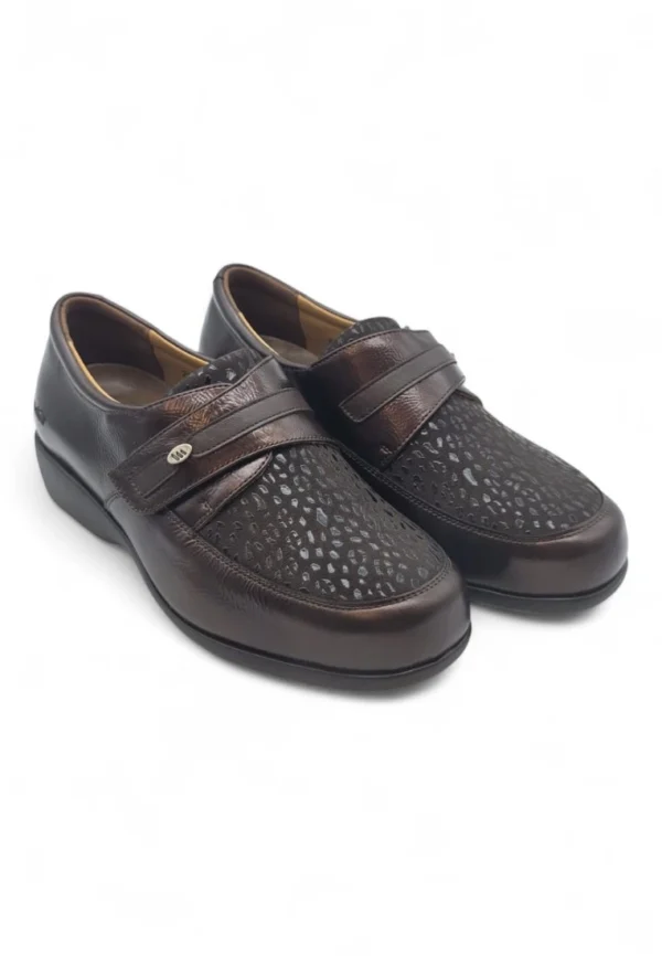 Zapato confort Calzados Reno mod. 86180 de Piel Napa Elást en marron - Imagen 6