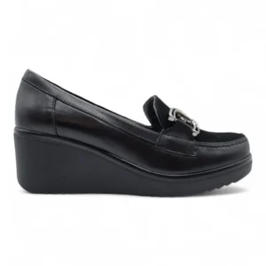 Mocasón cuña Calz. Pitillos S.a. mod. 20238 de Piel en negro