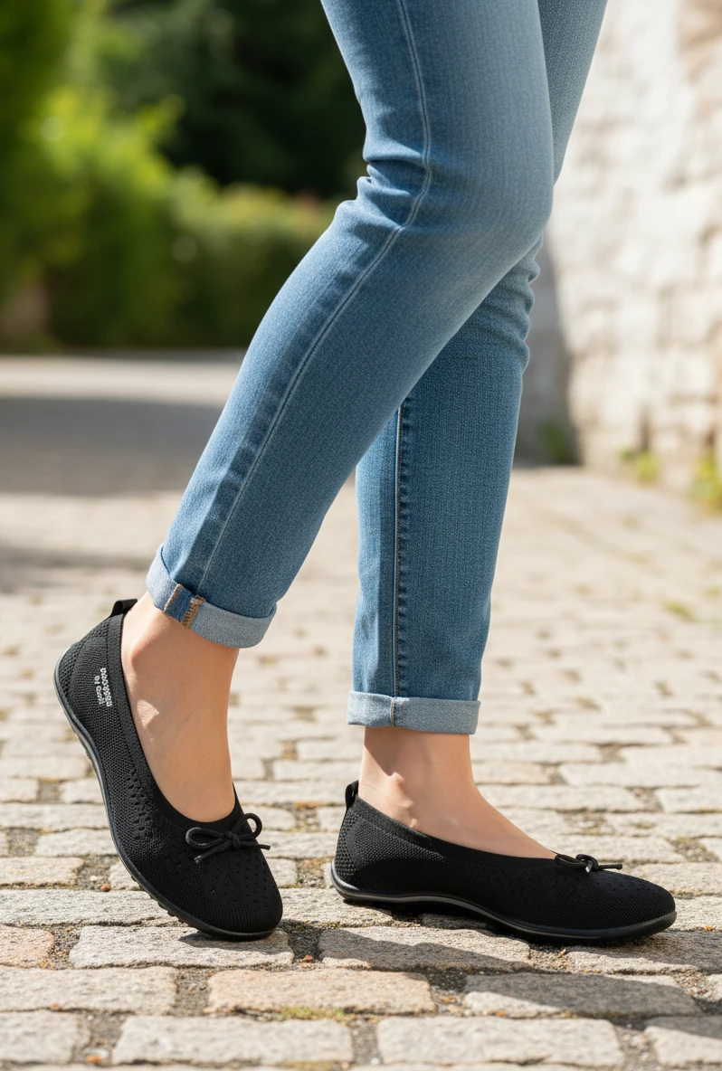 Bailarina barefoot Dockers mod. 50BA216 de Malla Técnica en negro