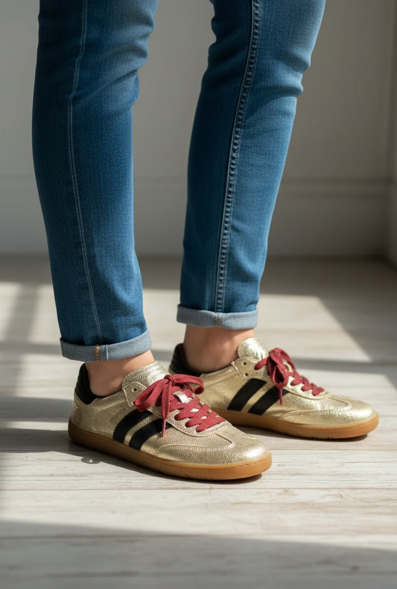 Barefoot platino/neg Coquette mod. 4415 de Piel en platino