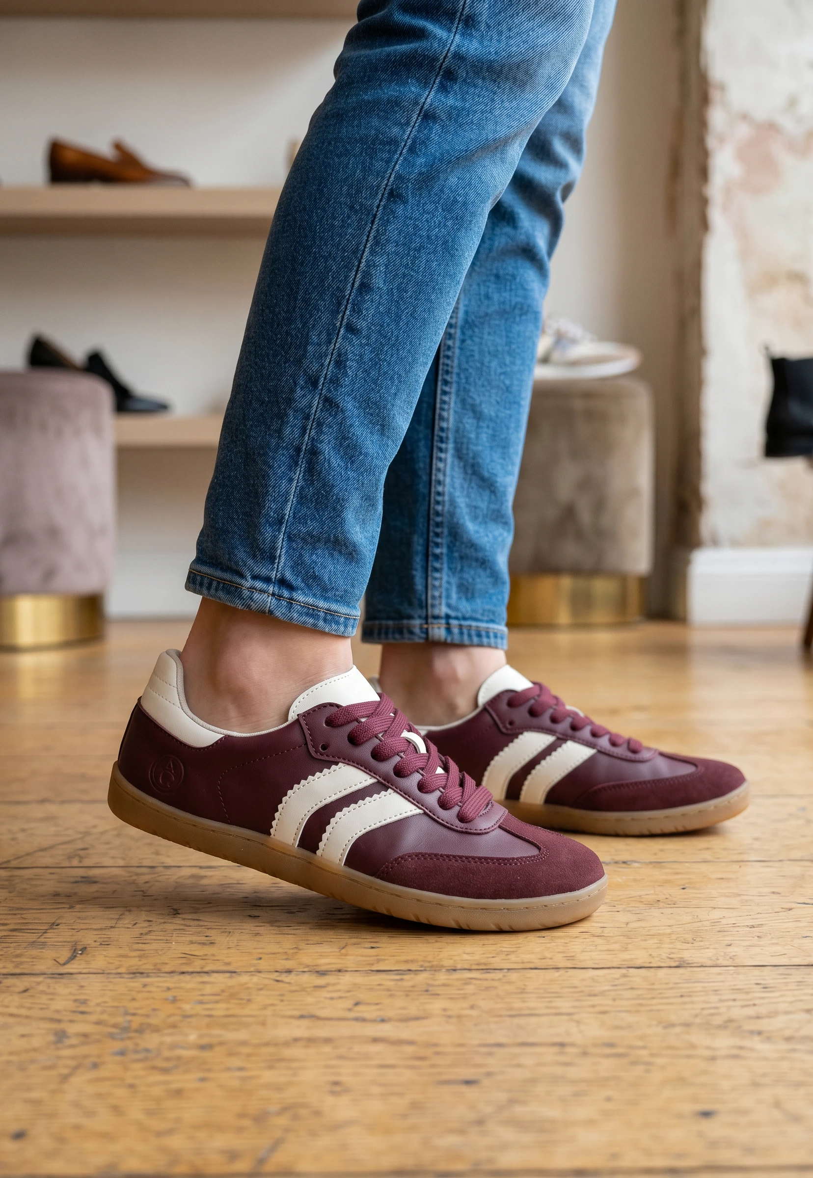 Barefoot casual Coquette mod. 4415 de Vegano en burdeos