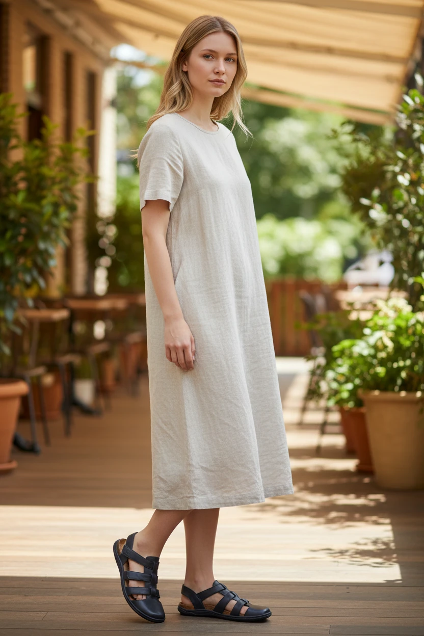 Cangrejera barefoot Calzados Reno mod. 75801 de Piel en negro