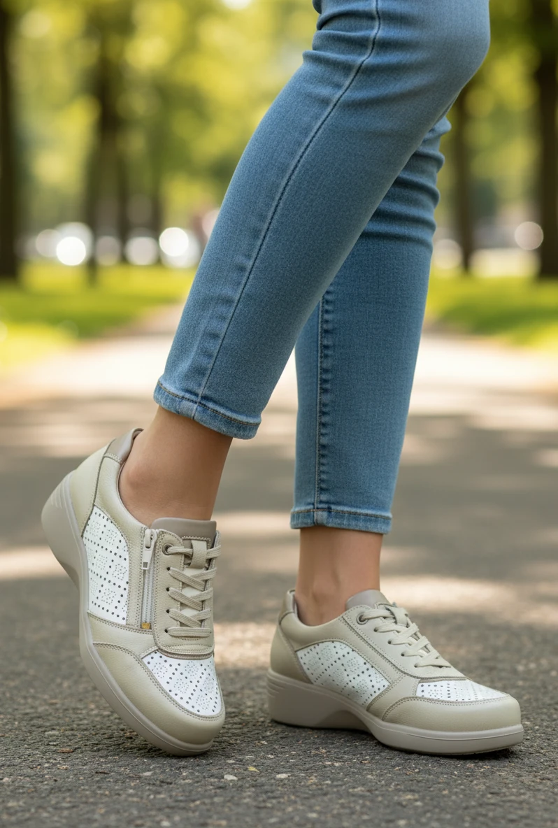 Zapato confort picado Calzados Reno mod. 52521 de Piel en hielo-oro