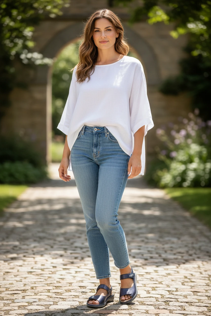 Sandalia velcro brillos Calzados Reno mod. 260820 de Piel en azul