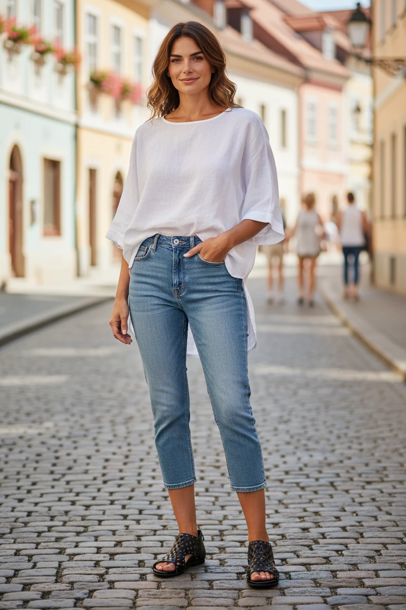 Sandalia abotinada Top 3 mod. SR1727 de Piel en negro