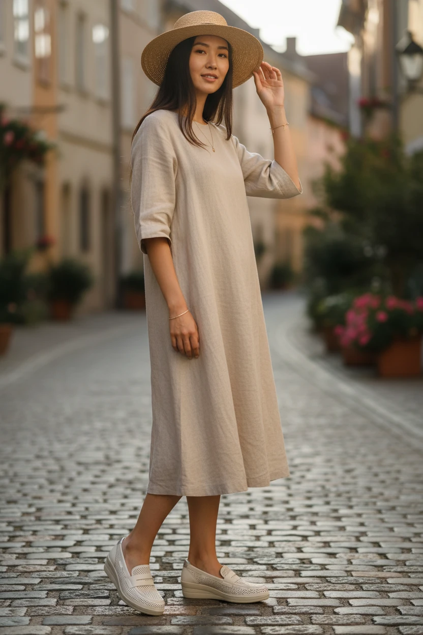 Mocasin piel cuña antifaz Calzados Reno mod. AMD30254 de Piel en hielo