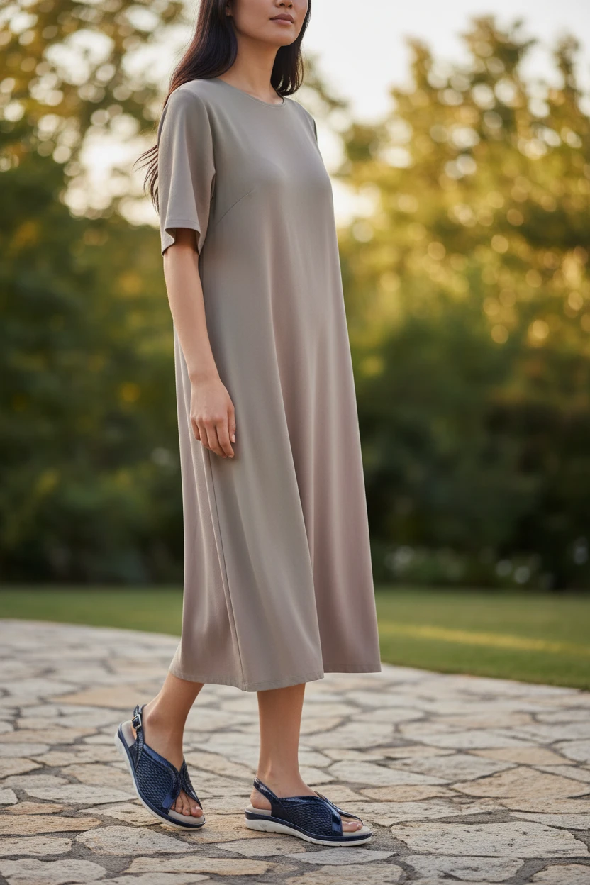 Sandalia peep toe Pitillos mod. 11004 de Piel Napa Elást en azul