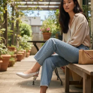 Zapato salon pico de fantasia Pitillos mod. 11180 de Piel en oro