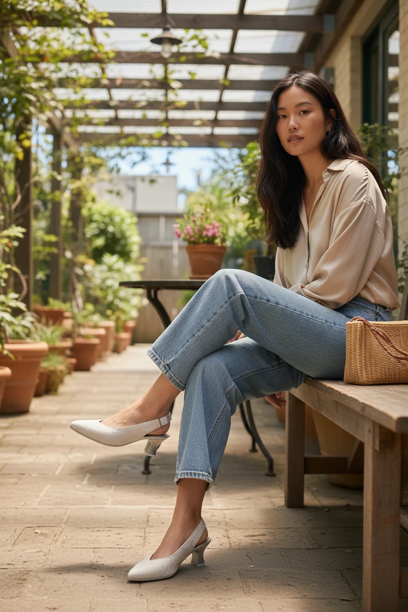 Zapato salon pico de fantasia Pitillos mod. 11180 de Piel en oro