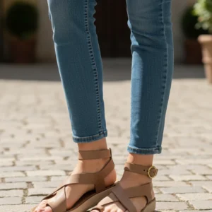 Sandalia bio Calzados Reno mod. NICOLE de Piel en marron