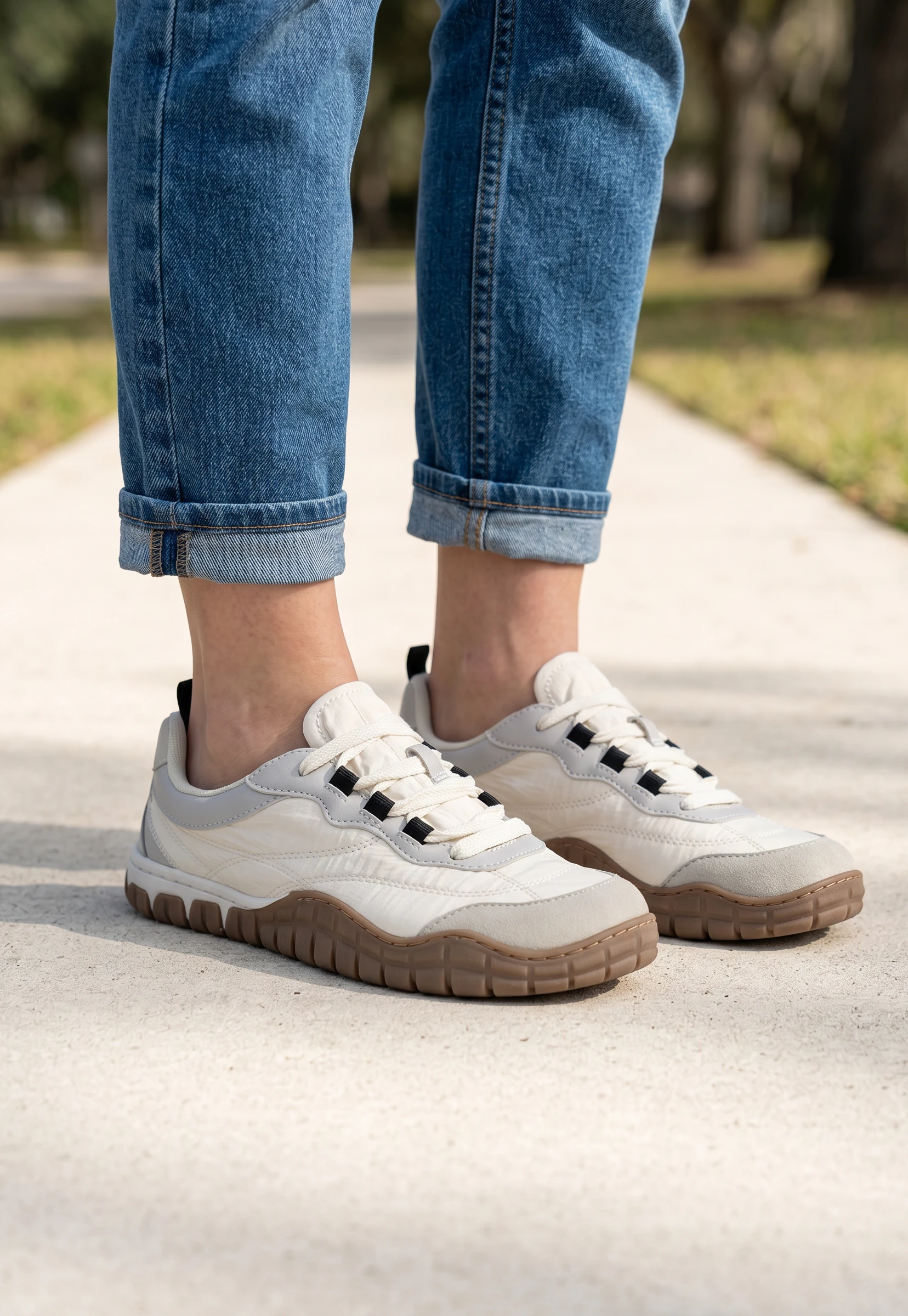 Zapatilla casulal barefoot Coqueflex mod. 4429 de Lona en hielo