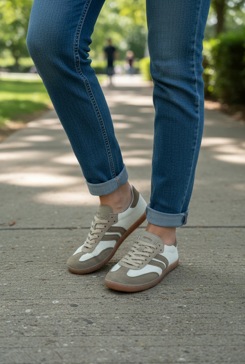 Zapatilla casual barefoot Coqueflex mod. 4415 de Serraje en taupe