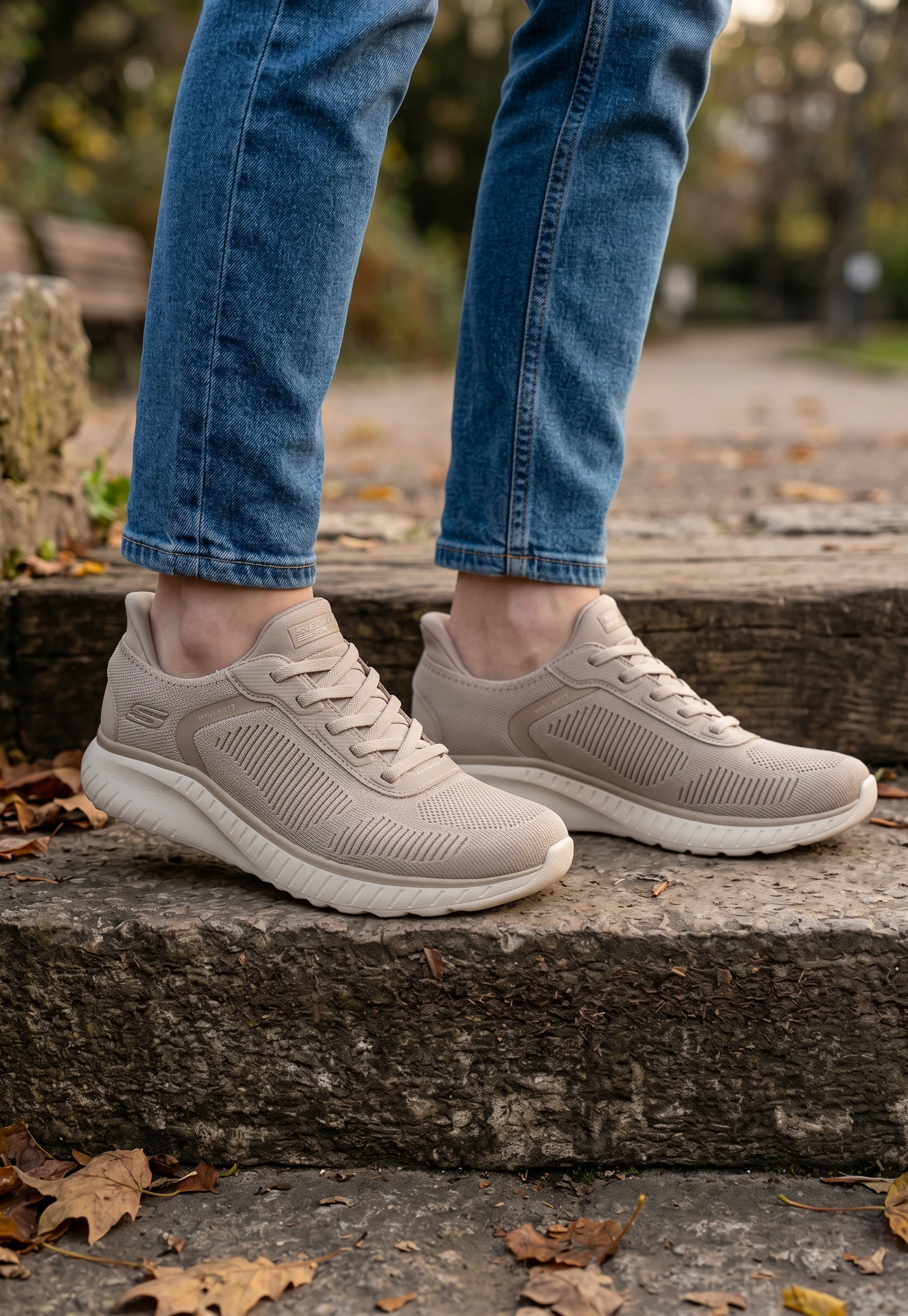 Skechers ancho slip inn Skechers mod. 117497W de Malla Técnica en beig