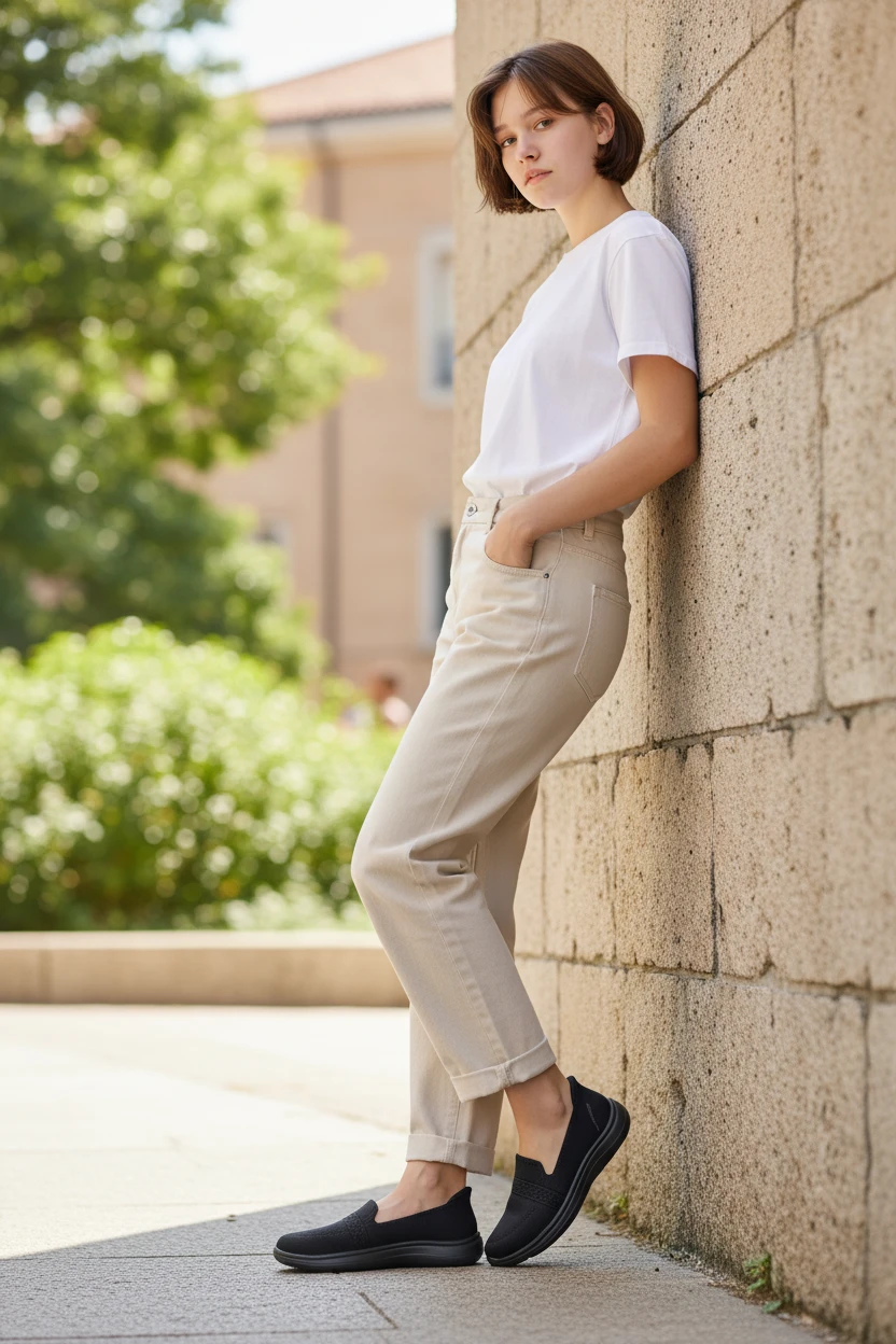 Women on the go flex Skechers mod. 138435 de Licra en negro