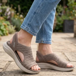 Sandalia slip inn Skechers mod. 119805 de Microfibra en taupe