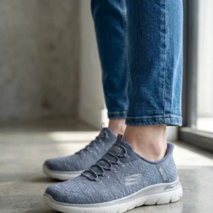 Skechers archfit Skechers mod. 150641 de Malla Técnica en azul metalizado