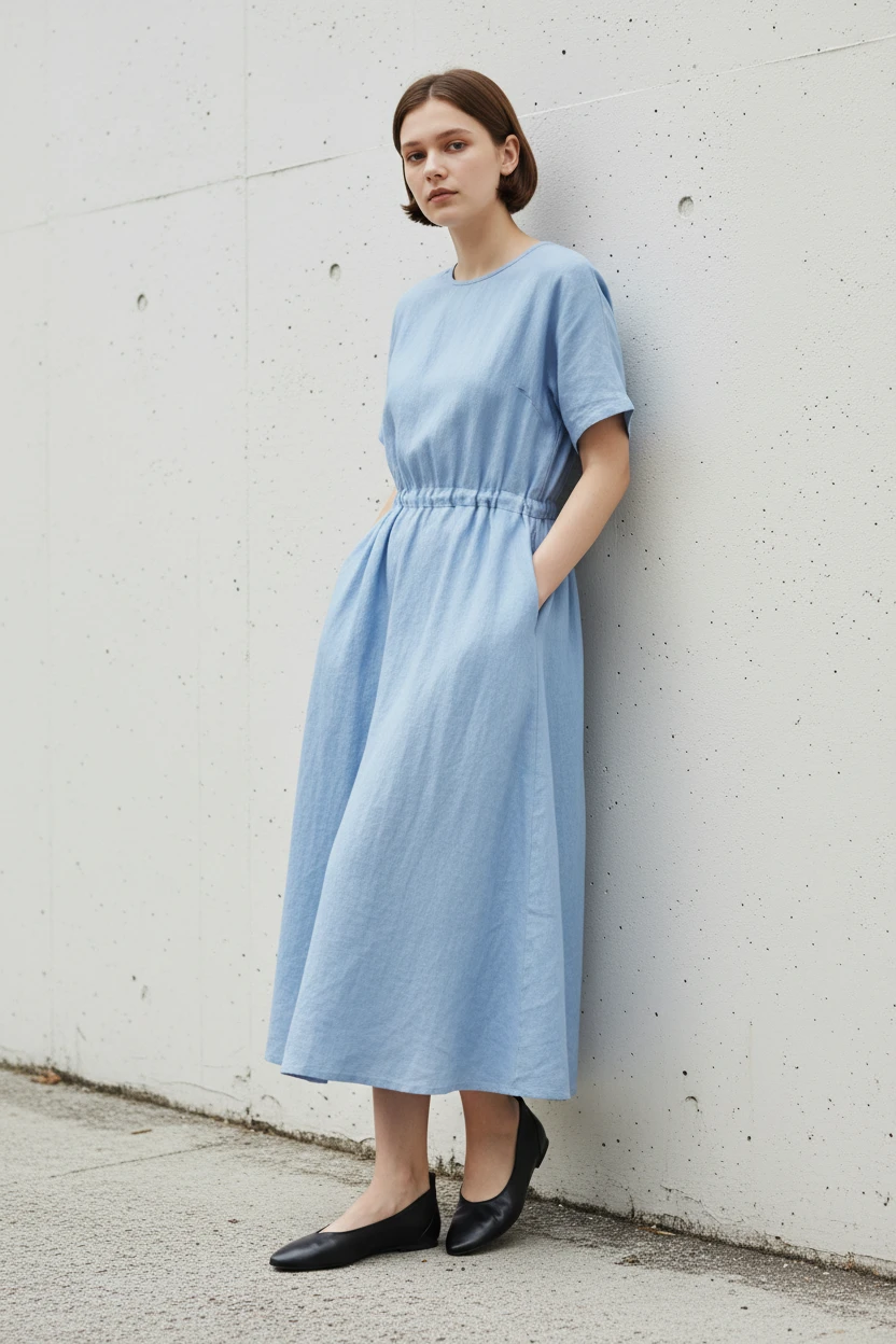 Bailarina plana Calzados Reno mod. 22100 de Piel en negro