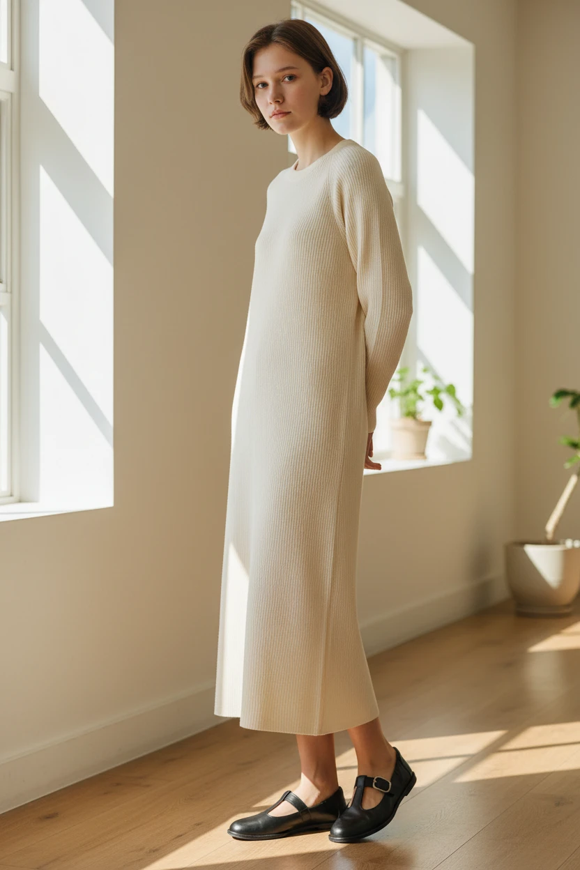 Mercedita cruce empeine Calzados Reno mod. 22123 de Piel en negro