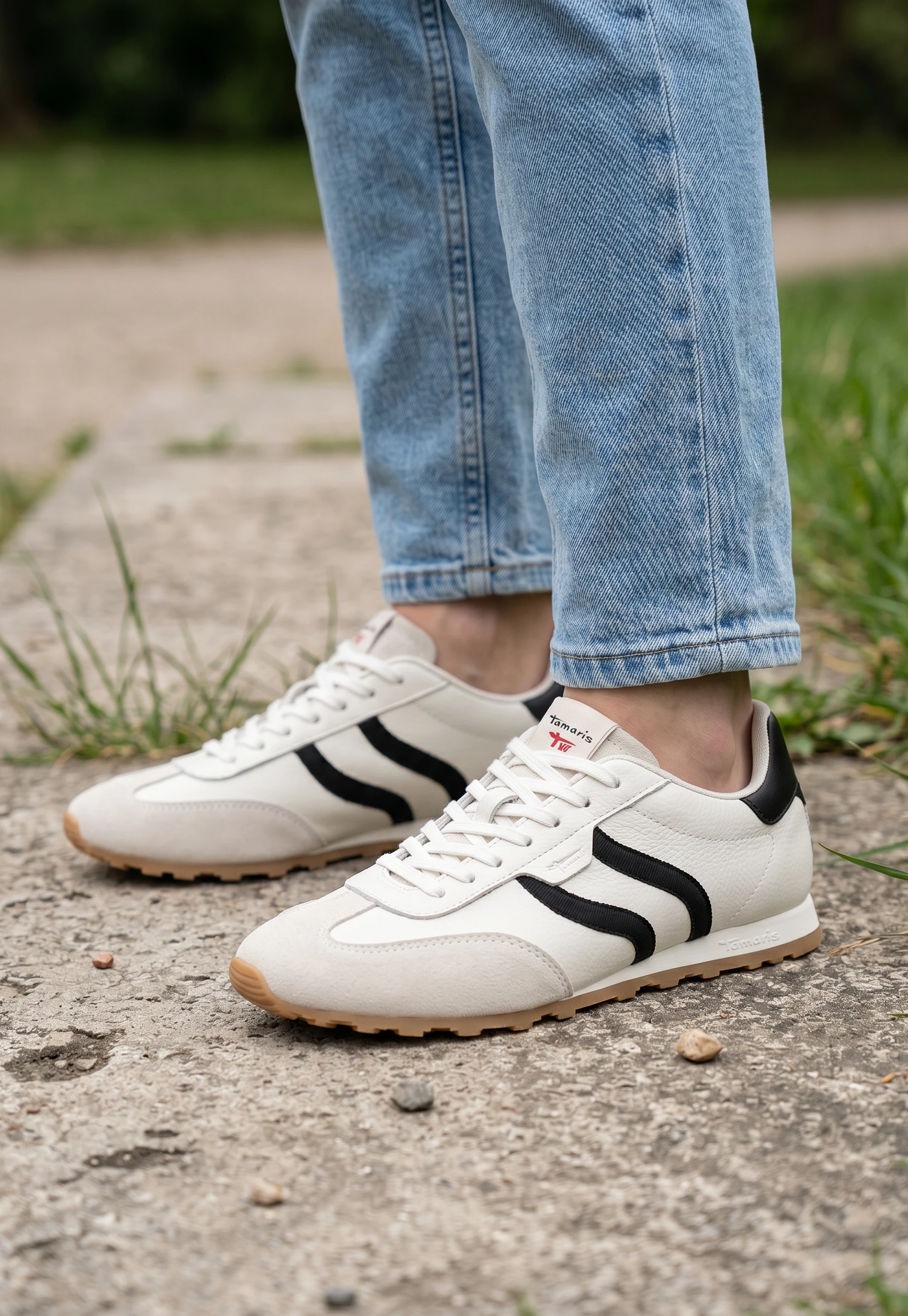 Deportiva casual Calzados Reno mod. 23614 de Piel en blanco