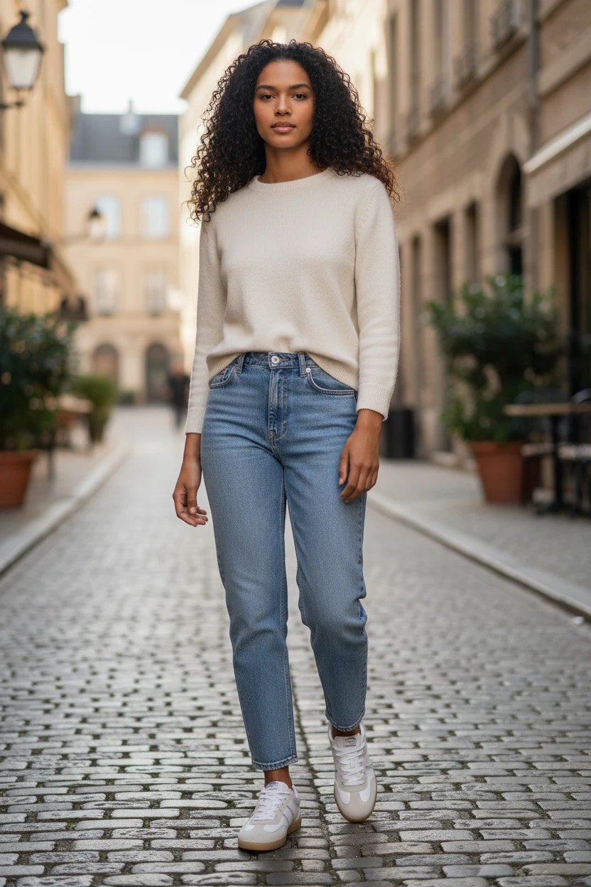 Deportiva casual Calzados Reno mod. 23624 de Piel en blanco